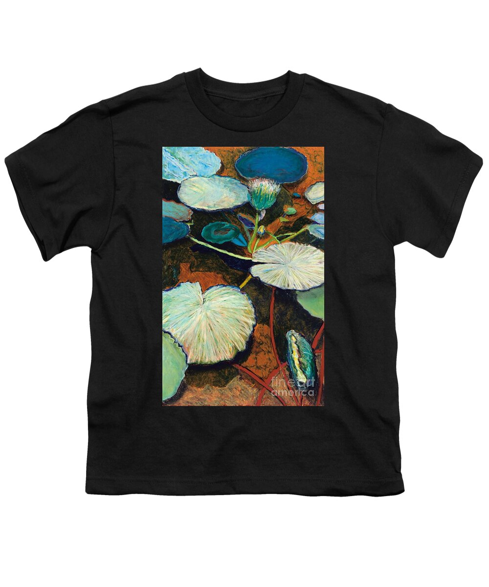 Landscape Youth T-Shirt featuring the painting Frogs Hideaway by Allan P Friedlander