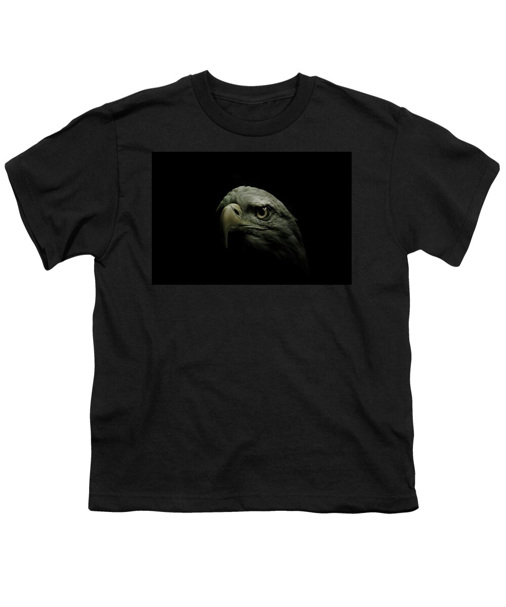 Eagle Youth T-Shirt featuring the photograph From the Shadows by Shane Holsclaw