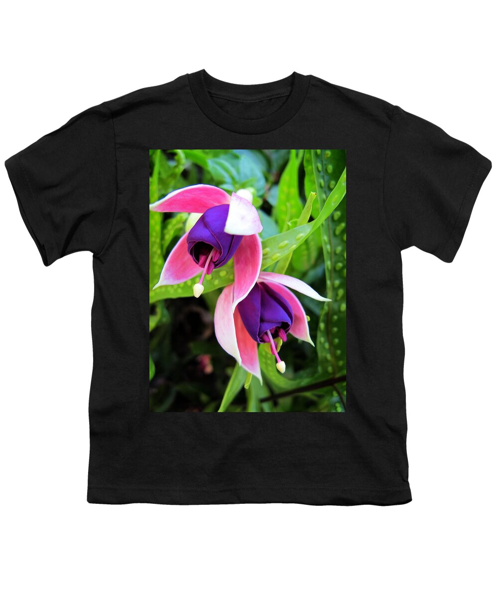 Purple Youth T-Shirt featuring the photograph Fuschia 4 by Dawn Eshelman