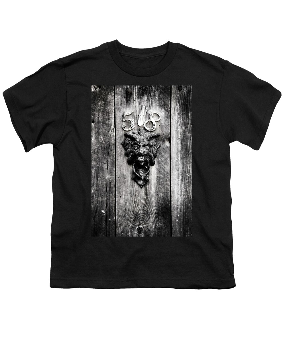 Gargoyle Youth T-Shirt featuring the photograph Gargoyle 518 by Ron Weathers