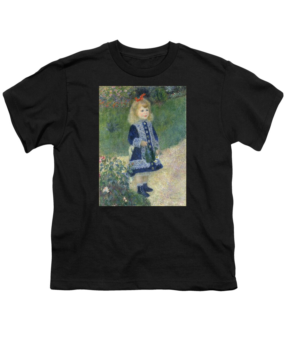 Auguste Renoir Youth T-Shirt featuring the painting Girl With A Watering Can by Auguste Renoir