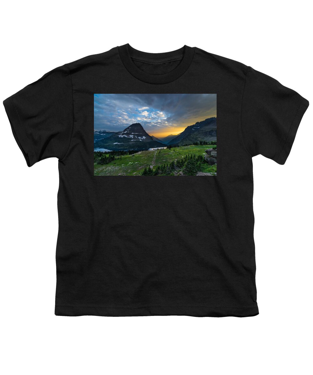 Glacier Youth T-Shirt featuring the photograph Glacier National Park 3 by Larry Marshall