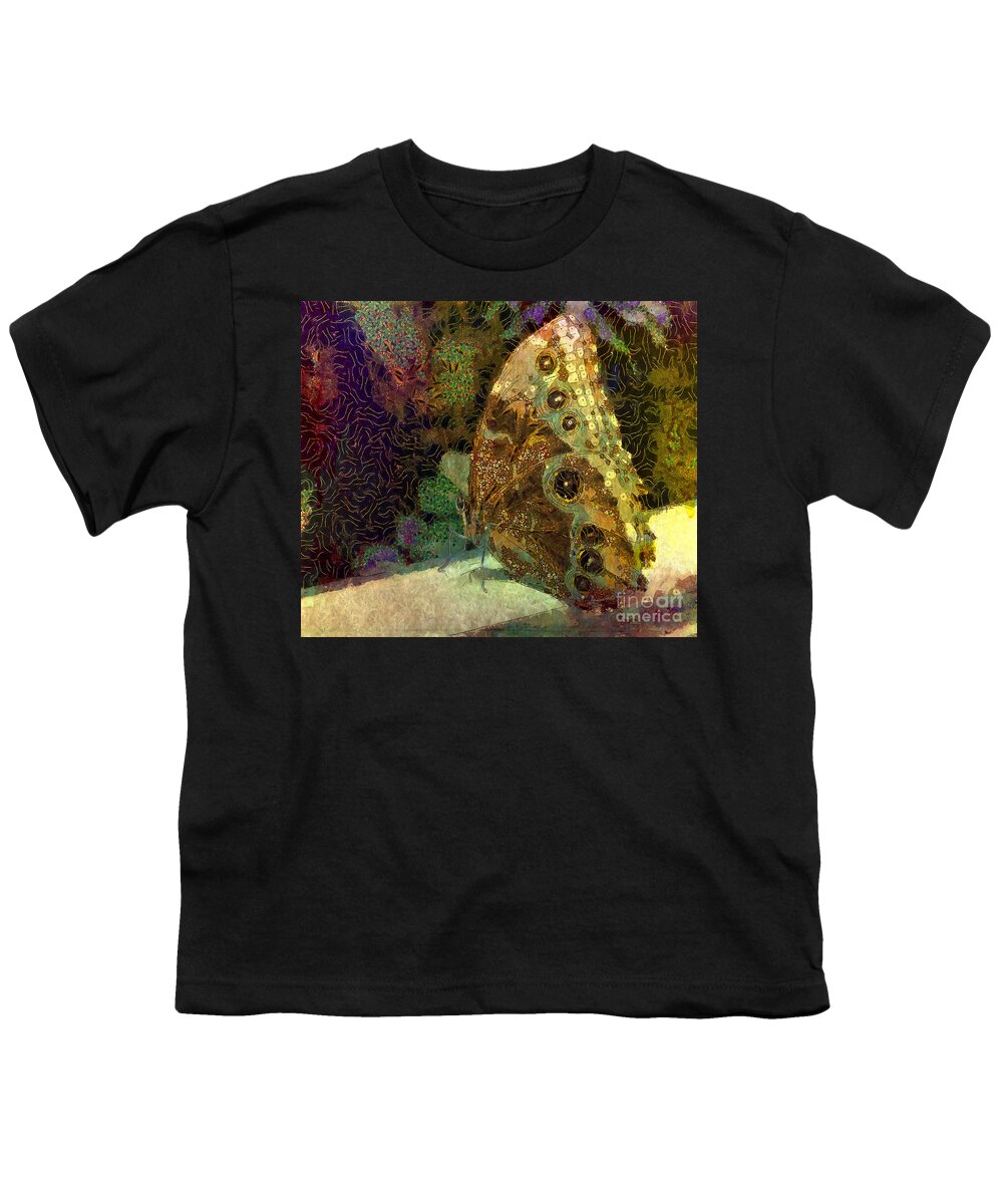 Butterfly Youth T-Shirt featuring the photograph Golden Butterfly by Claire Bull
