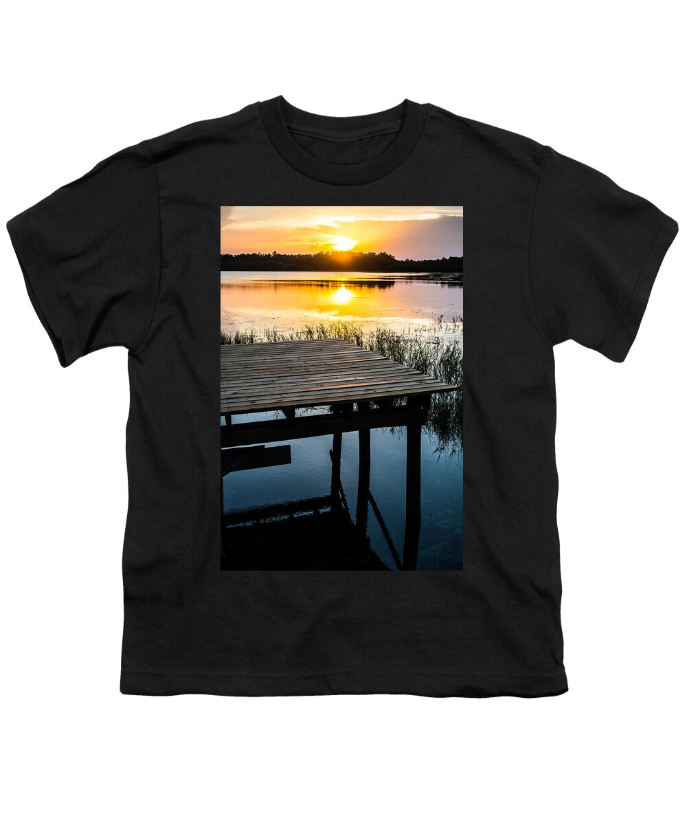 Fishing Youth T-Shirt featuring the photograph Golden Light by Parker Cunningham