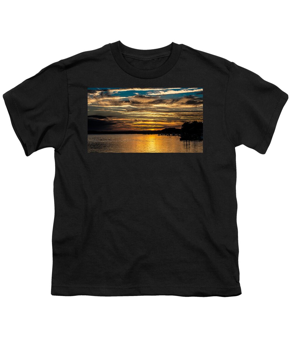 Sunset Youth T-Shirt featuring the photograph Golden Sunset by David Downs