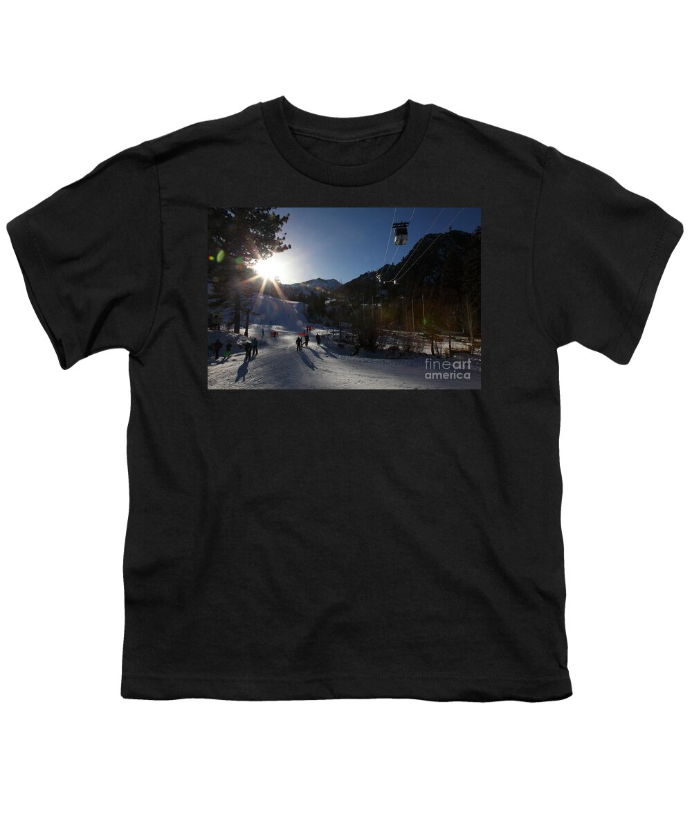 Wingsdomain Youth T-Shirt featuring the photograph Gondola at Squaw Valley USA 5D27688 by Wingsdomain Art and Photography