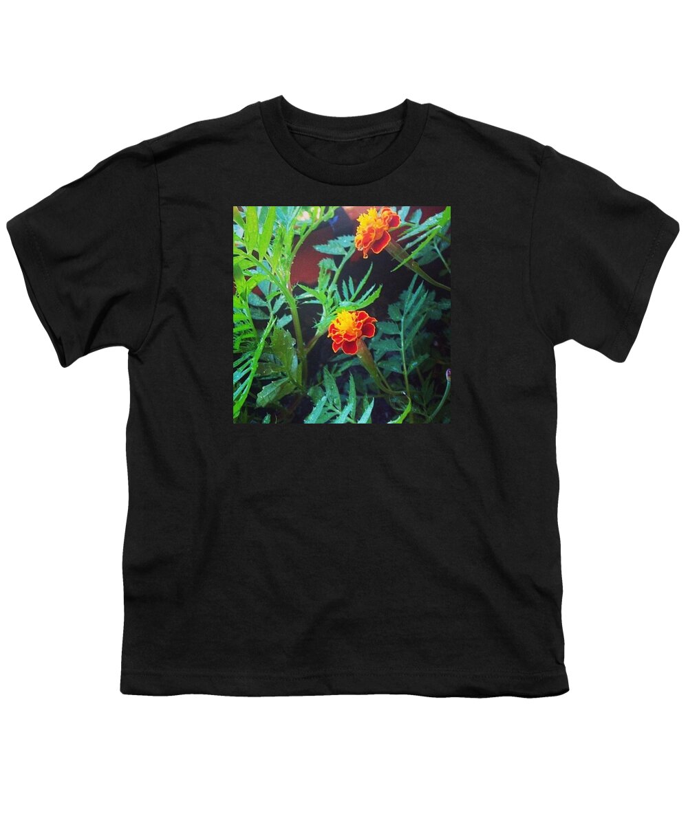 Marigolds Youth T-Shirt featuring the photograph Beautiful Marigolds by Sandra Lira
