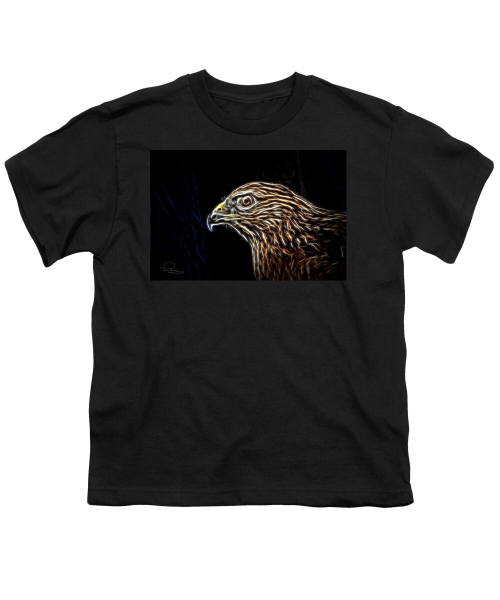 Hawk Youth T-Shirt featuring the photograph Hawk by Ludwig Keck