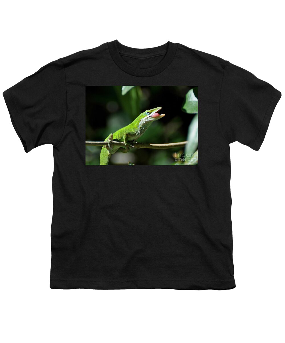 Lizard Youth T-Shirt featuring the photograph Here's What I Think Of You Human by Kathy Baccari