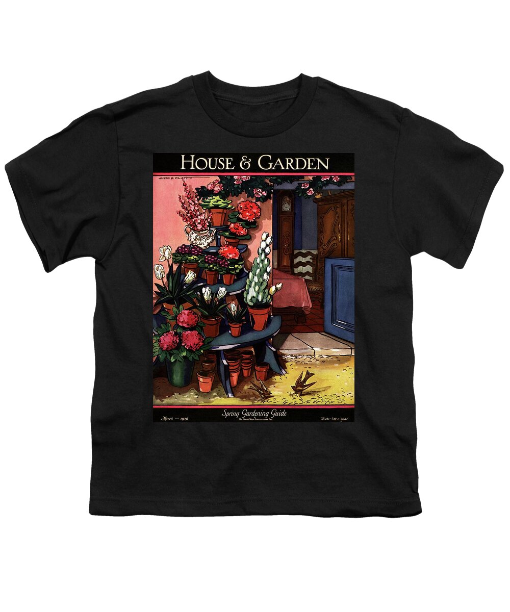 House And Garden Youth T-Shirt featuring the photograph House And Garden Spring Gardening Guide Cover by Joseph B. Platt
