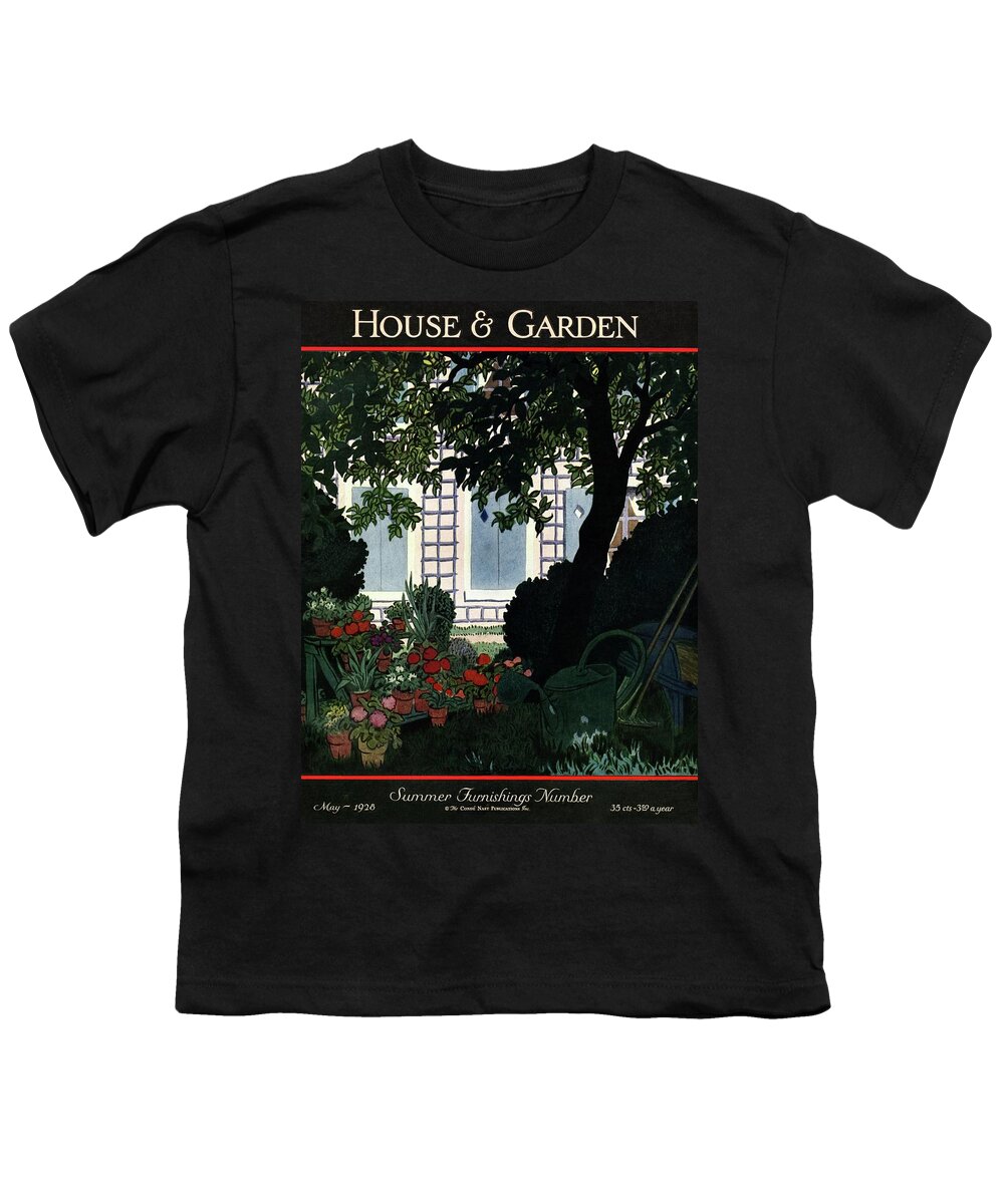 House And Garden Youth T-Shirt featuring the photograph House And Garden Summer Furnishings Number Cover by Pierre Brissaud