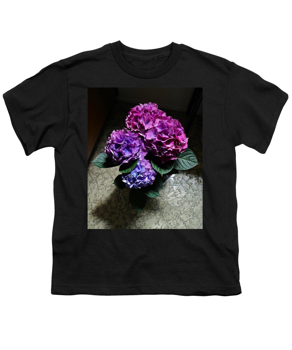 Hydrangea Youth T-Shirt featuring the photograph Illuminated Hydrangea by Michele Myers