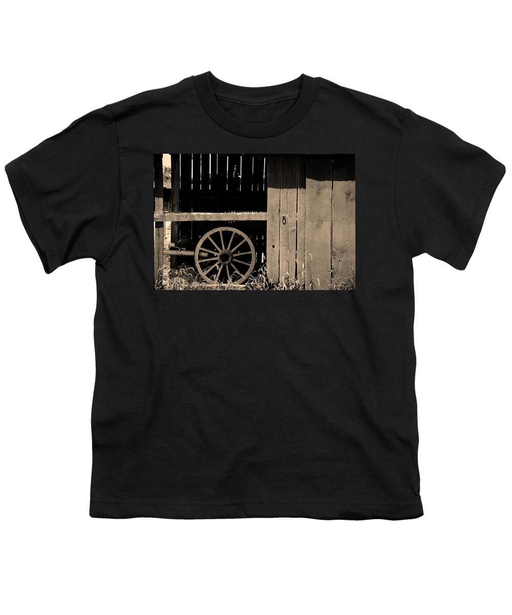  Amish Youth T-Shirt featuring the photograph Inside An Amish Farm by DArcy Evans
