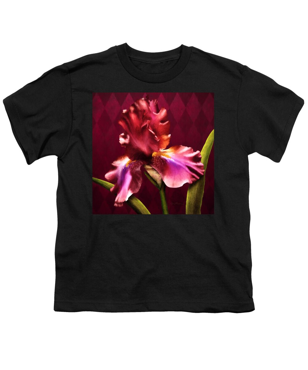 Iris Youth T-Shirt featuring the digital art Iris I by April Moen