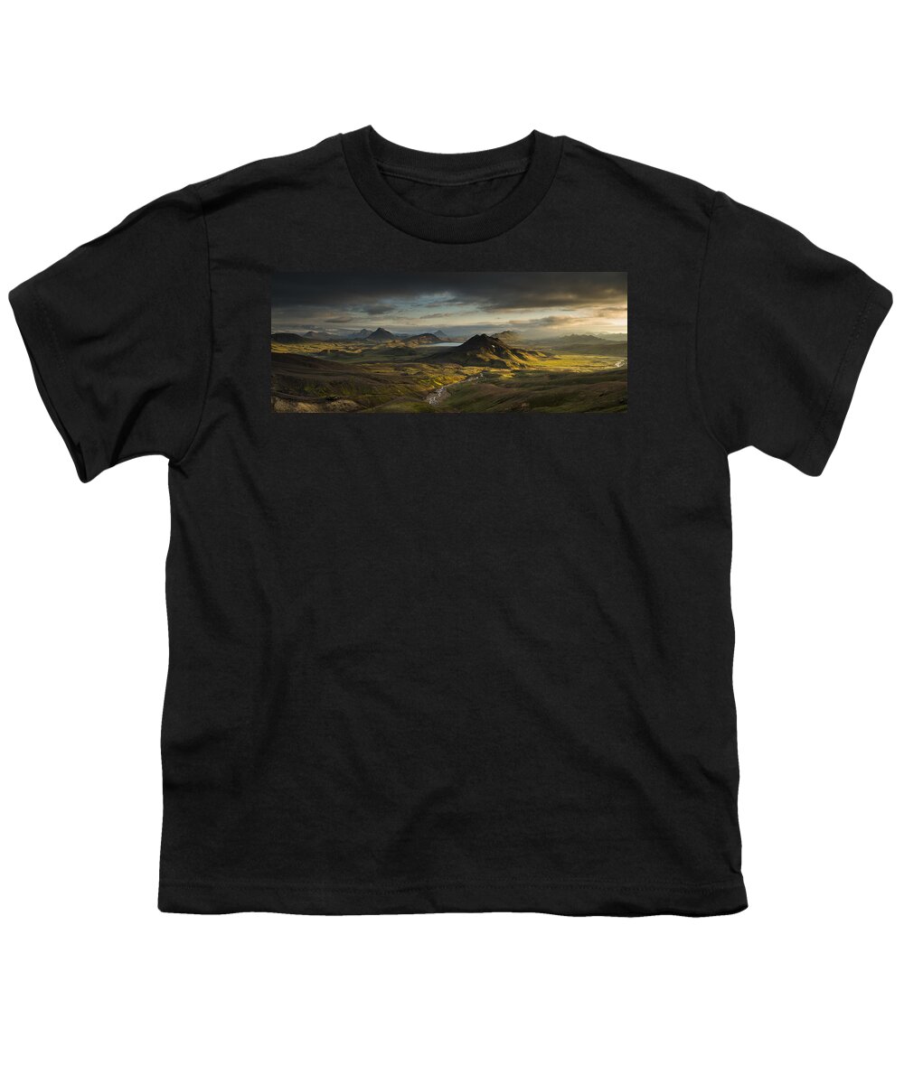 Feb0514 Youth T-Shirt featuring the photograph Lake Alftavatn Laugavegur Trail Iceland by Rob Brown