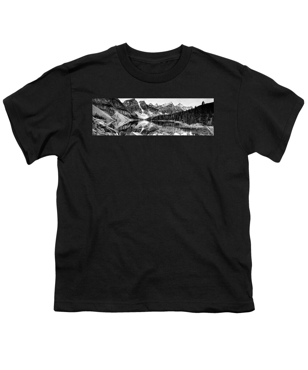 Lake Moraine Photograph Youth T-Shirt featuring the photograph Lake Moraine Reflection by Lucy VanSwearingen