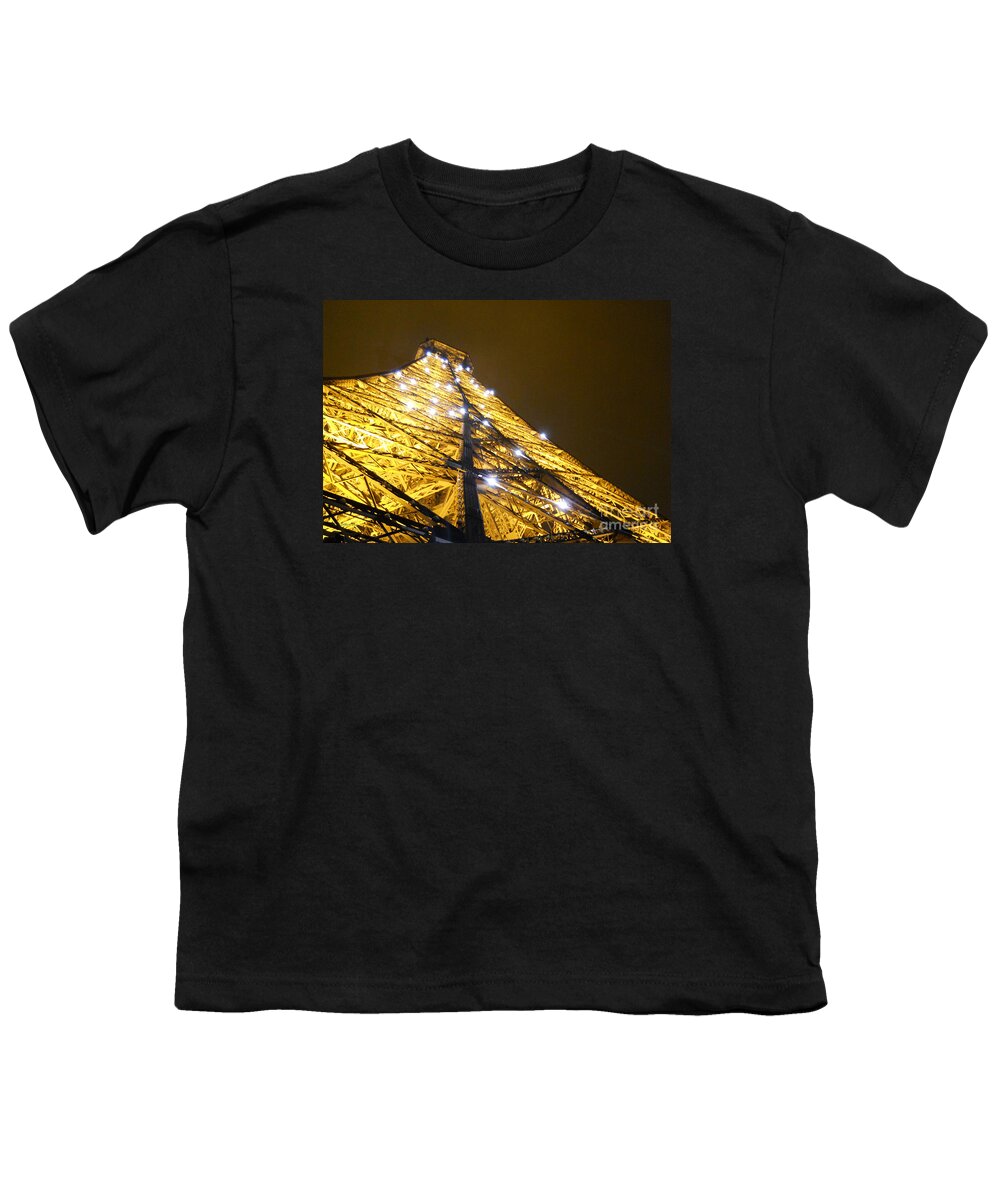 Eiffel Tower Youth T-Shirt featuring the photograph Les Etoiles d'Eiffel by Beth Saffer