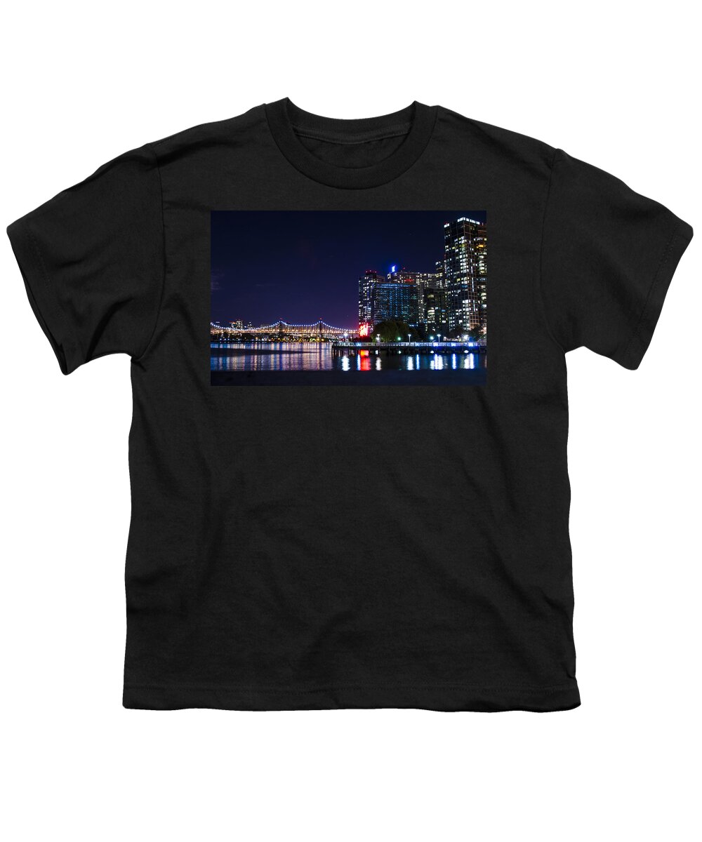 New York City Youth T-Shirt featuring the photograph Lights of Long Island City by GeeLeesa Productions