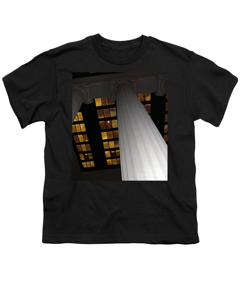 Lincoln Memorial Youth T-Shirt featuring the photograph Lincoln Ceiling by Lynellen Nielsen