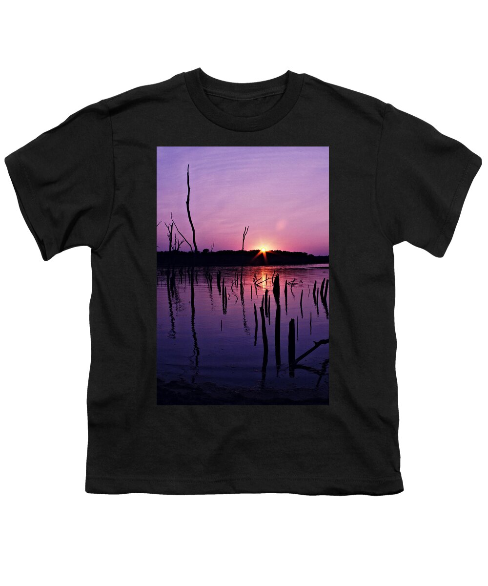 Waterscape Youth T-Shirt featuring the photograph Longview Shore by Stephanie Hollingsworth