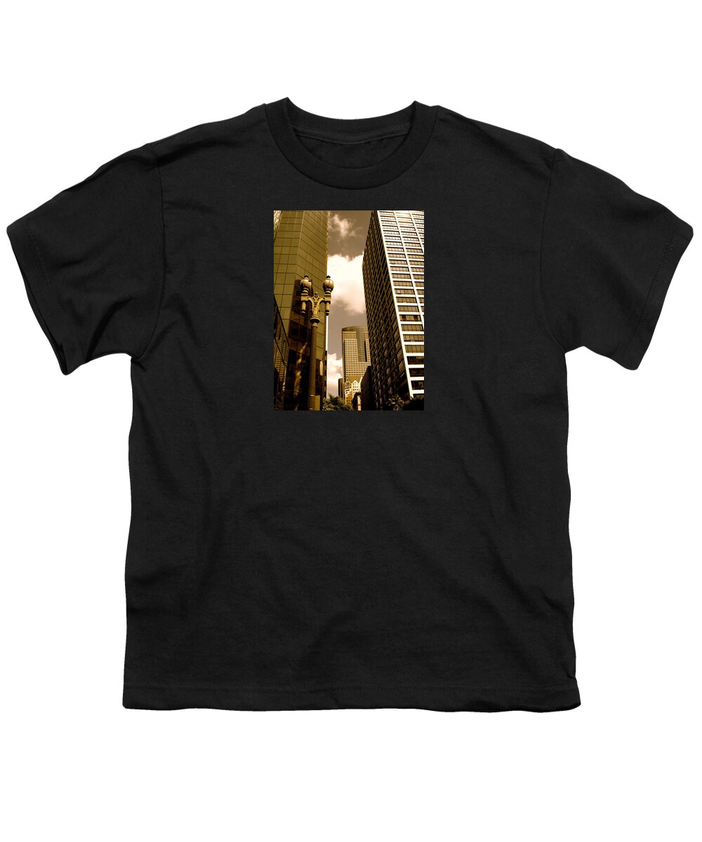 Los Angeles Prints Youth T-Shirt featuring the photograph Los Angeles Downtown by Monique Wegmueller
