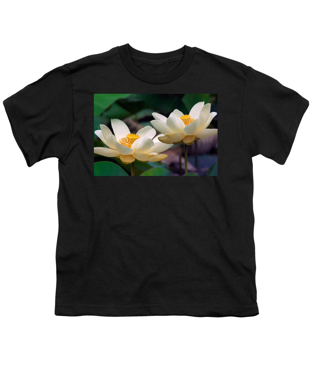 Sacred Youth T-Shirt featuring the photograph Lotus Flowers by Mary Almond