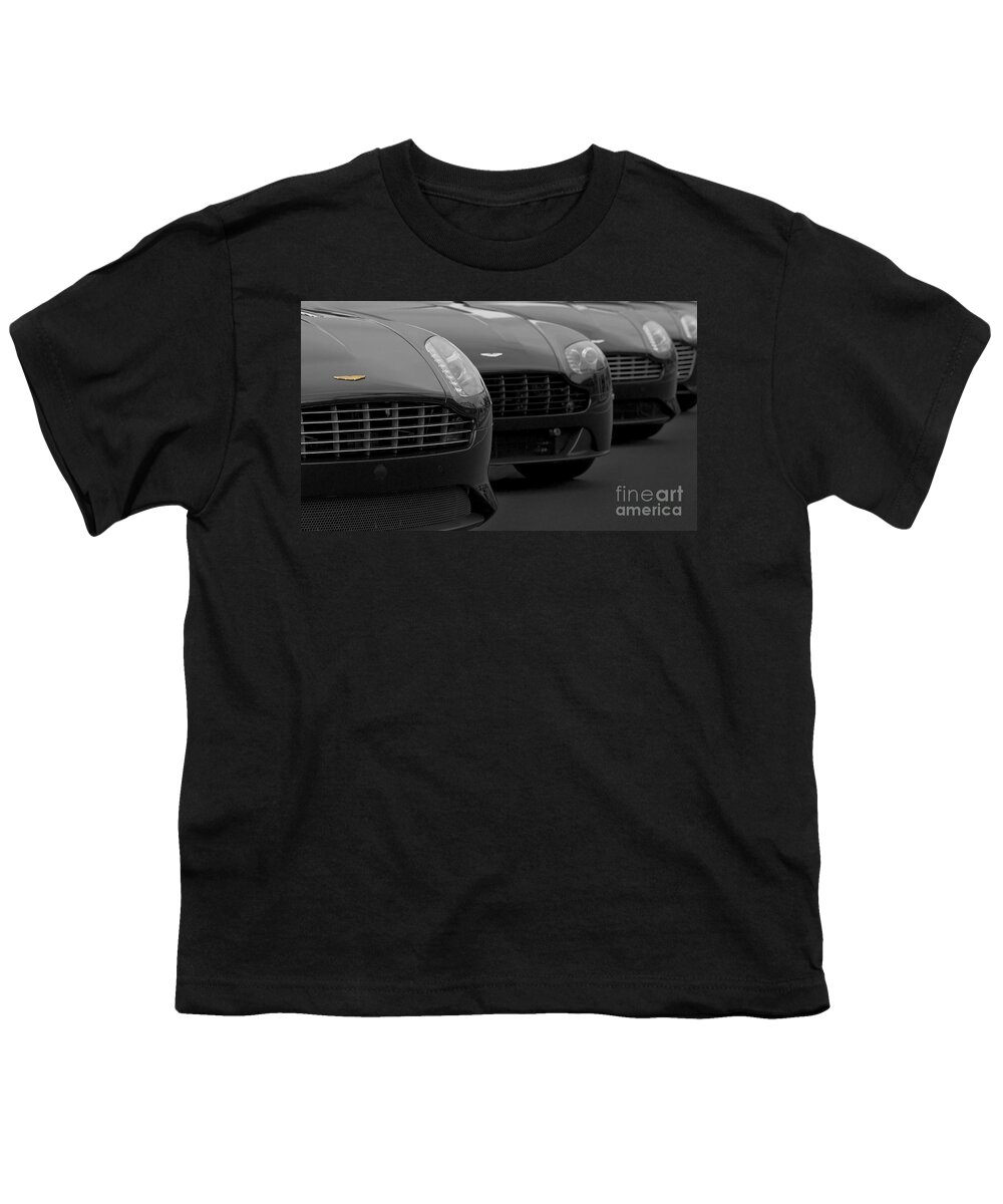 Aston Martin Youth T-Shirt featuring the photograph Luxury Line by Dennis Hedberg