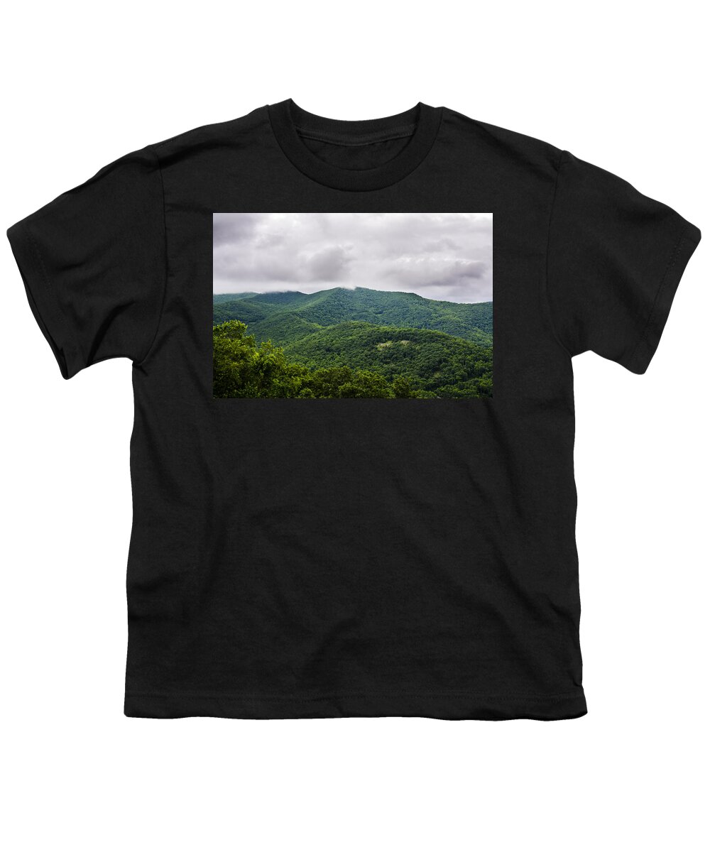 Blue Ridge Youth T-Shirt featuring the photograph Majestic Green by Carolyn Marshall