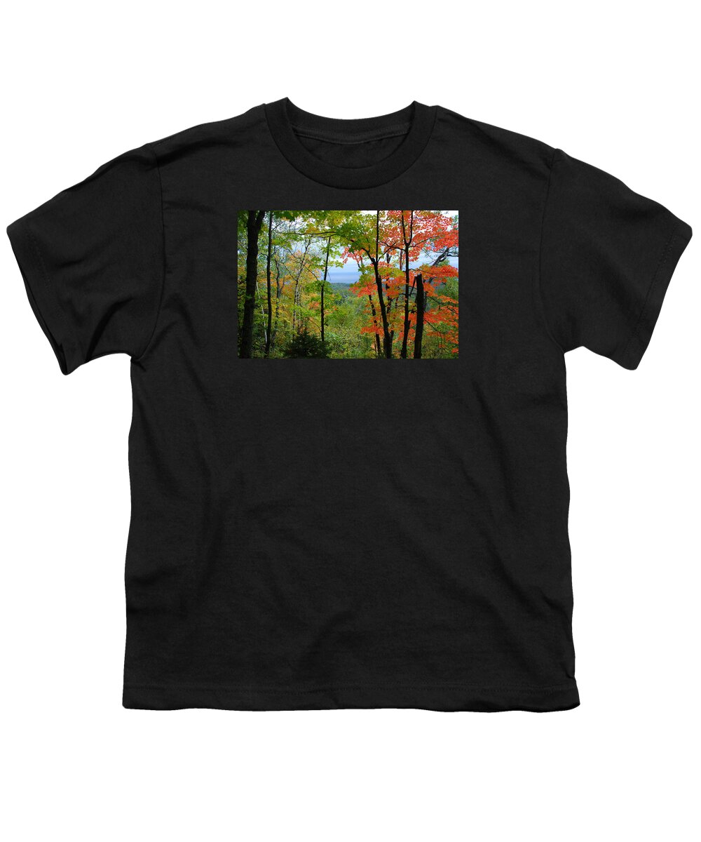 Landscape Youth T-Shirt featuring the photograph Maples Against Lake Superior - Tettegouche State Park by Cascade Colors