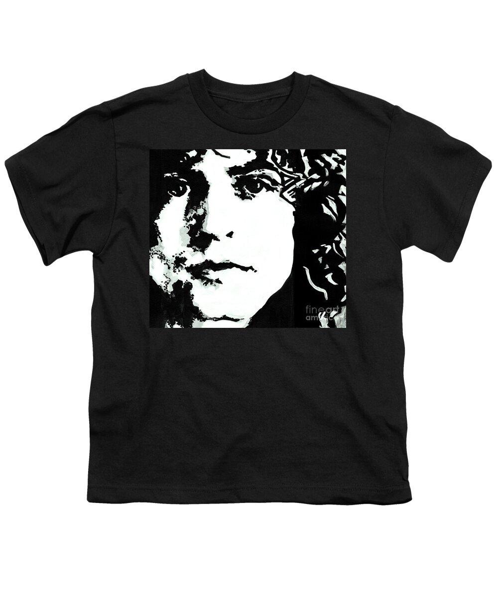 Contemporary Youth T-Shirt featuring the painting Marc Bolan #2 by Tanya Filichkin