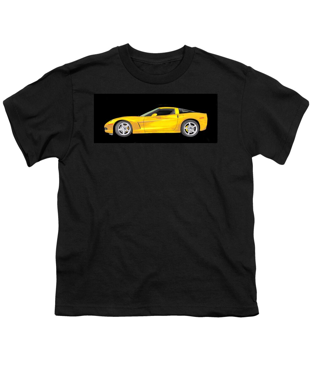 Thank You For Buying A Carry-all Pouch - Medium (9.5 X 6) Of Mellow Yellow Corvette C 6 To A Buyer From Morris Plains Youth T-Shirt featuring the painting Mellow Yellow Corvette C 6 by Jack Pumphrey
