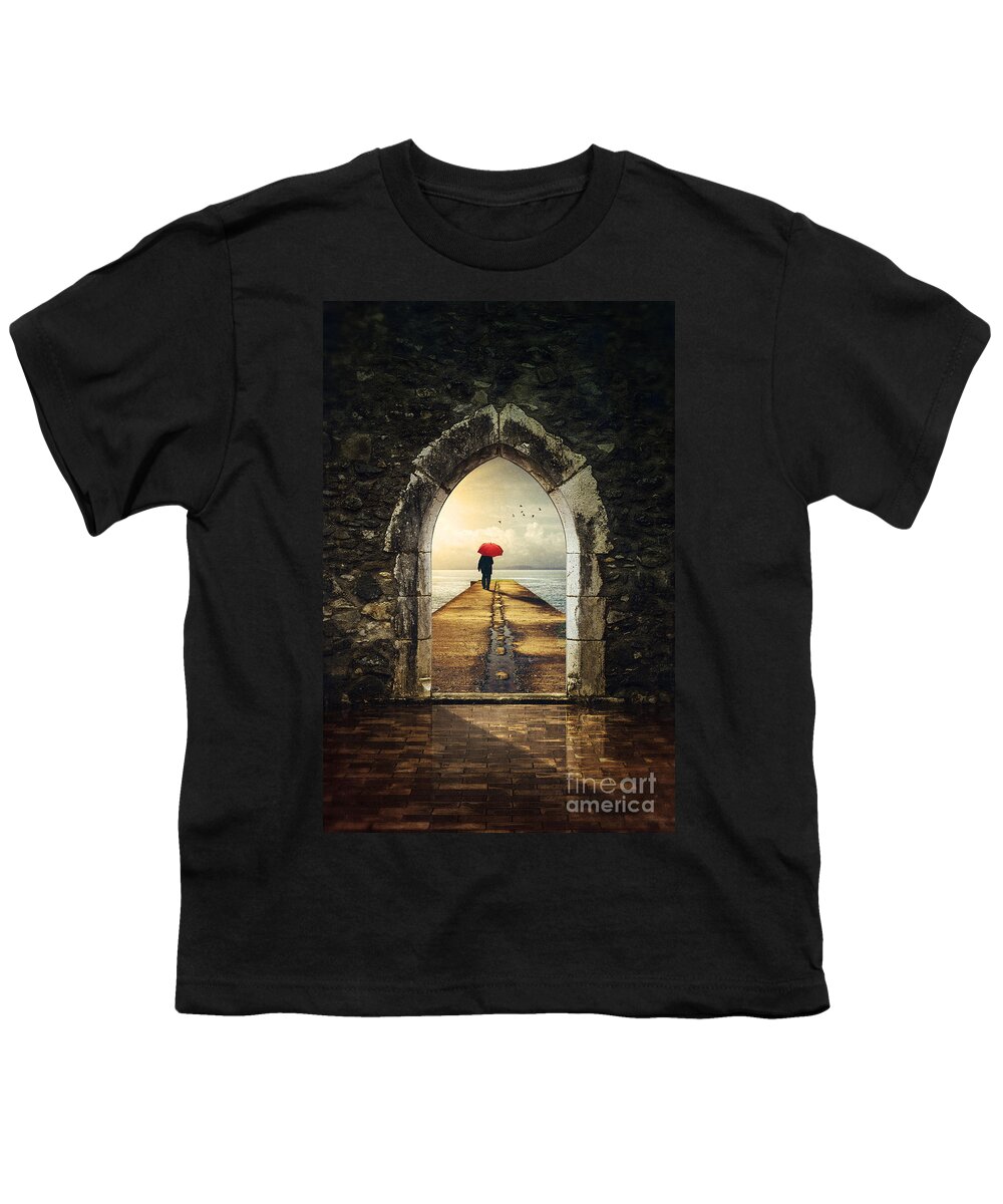 Door Youth T-Shirt featuring the photograph Men in Pier by Carlos Caetano