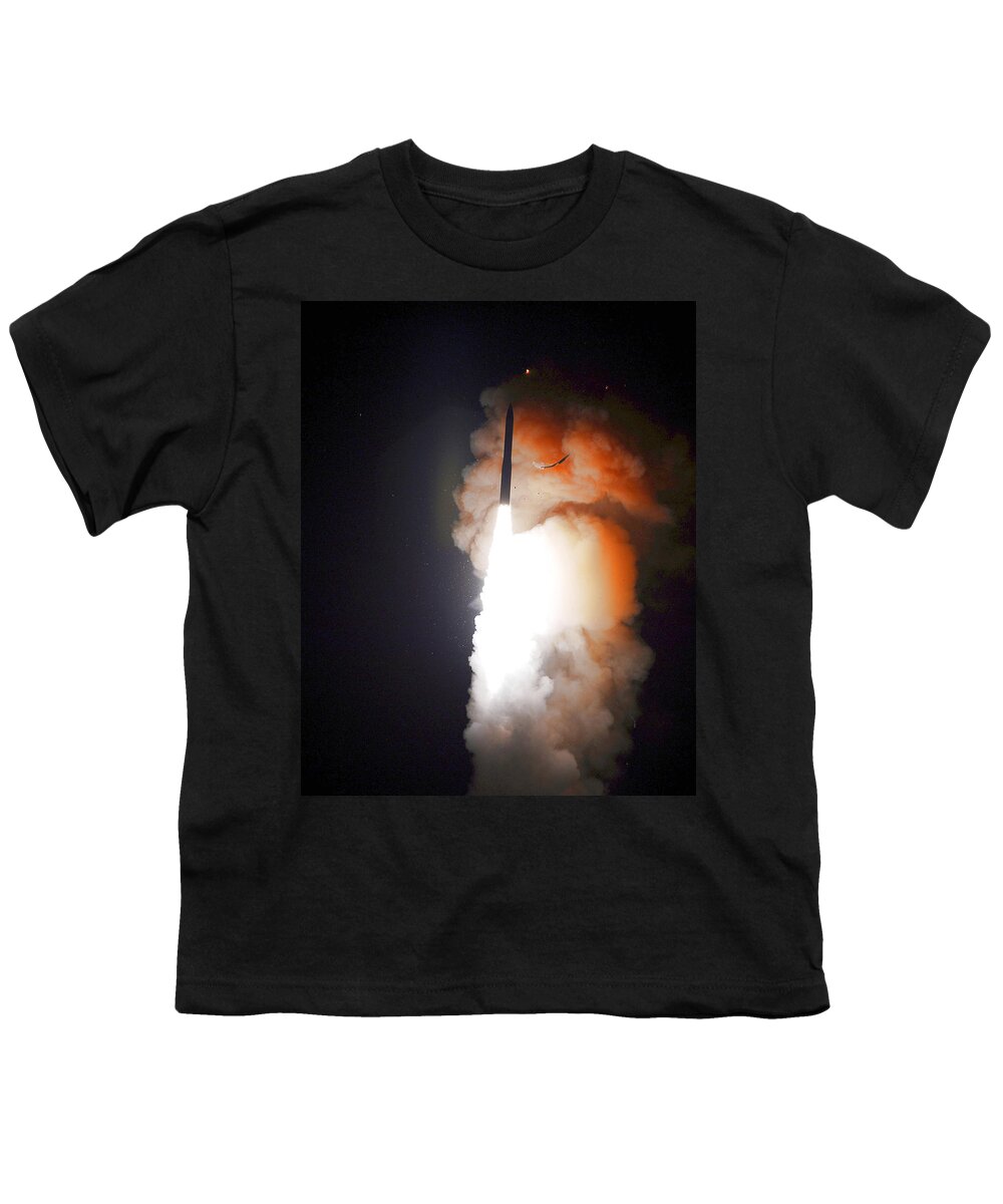 Missile Youth T-Shirt featuring the photograph Minuteman IIi Missile Test by Science Source