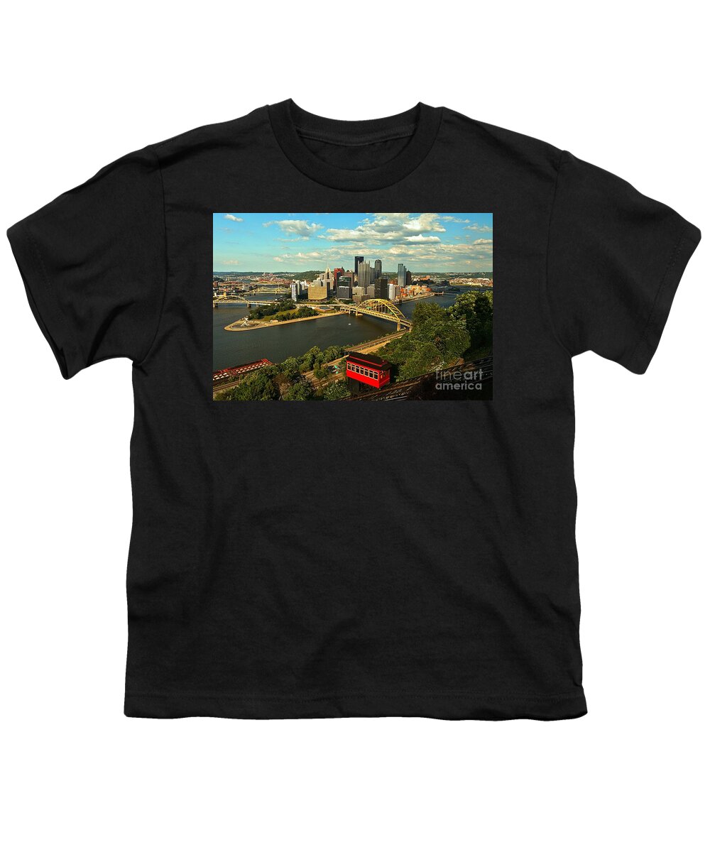 Duquesne Incline Youth T-Shirt featuring the photograph Duquesne Incline by Adam Jewell