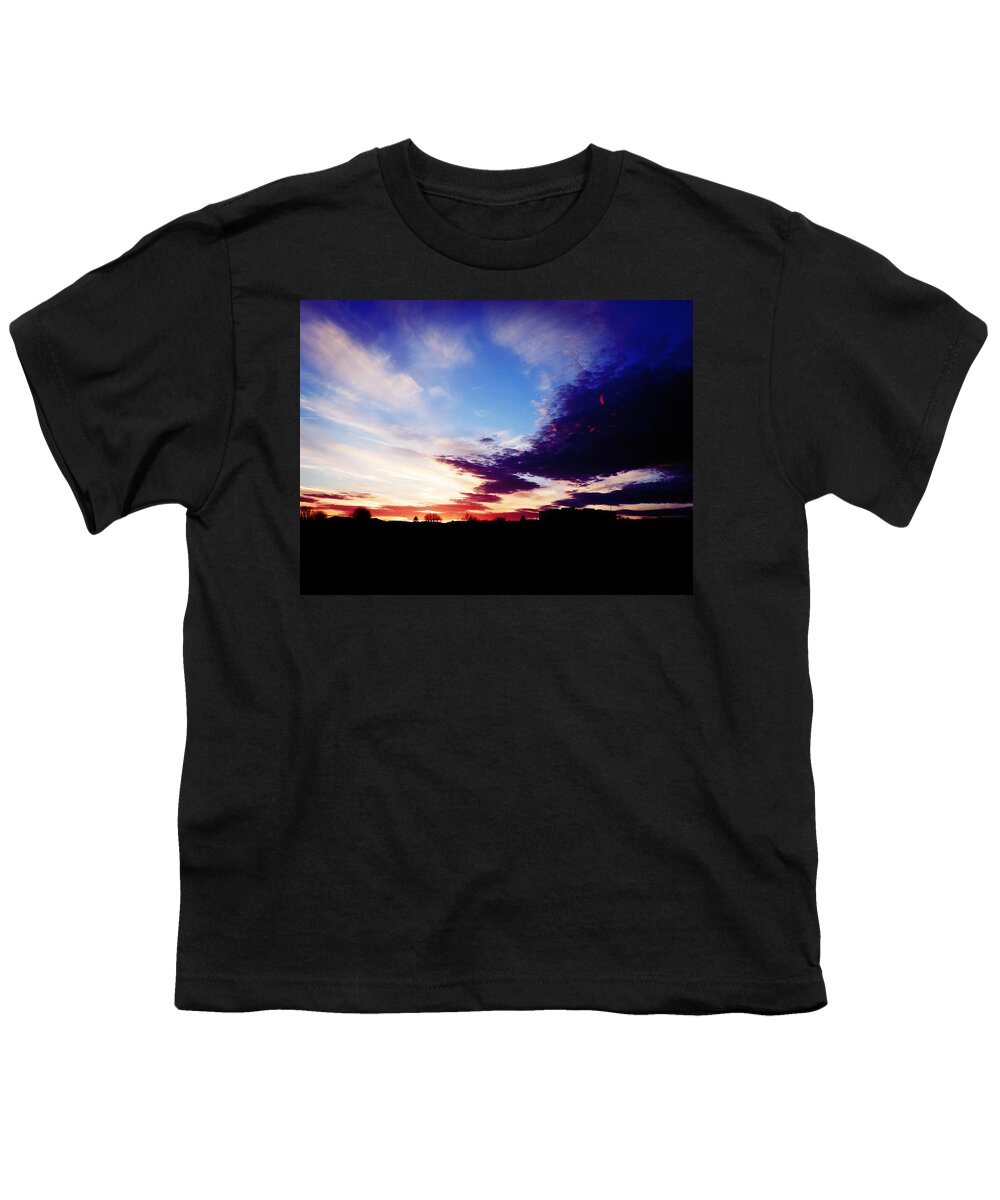Sky Youth T-Shirt featuring the photograph Moody Painting by Zinvolle Art