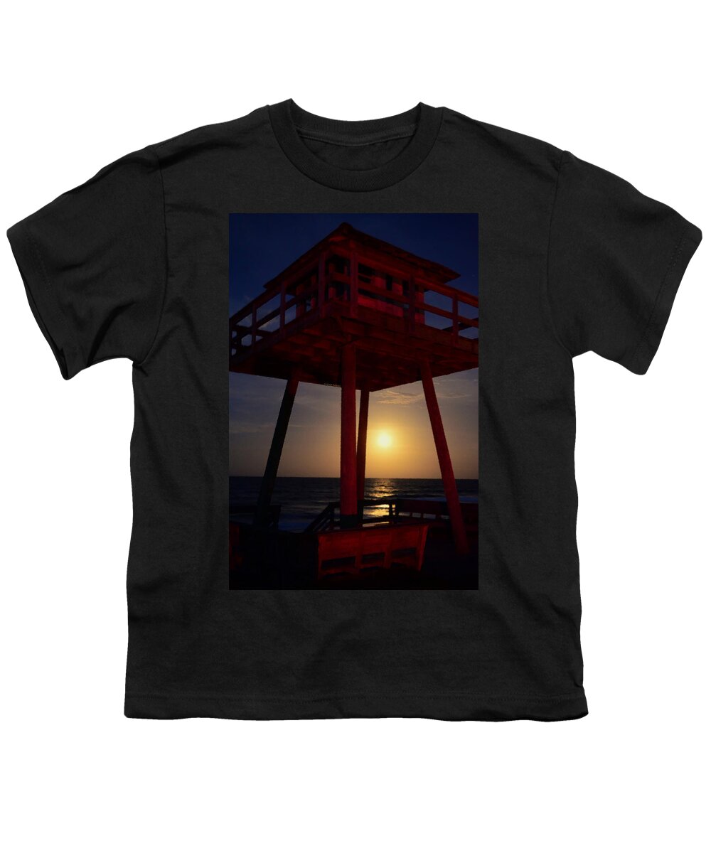 Moon Youth T-Shirt featuring the photograph Moonrise in Canvas by DigiArt Diaries by Vicky B Fuller