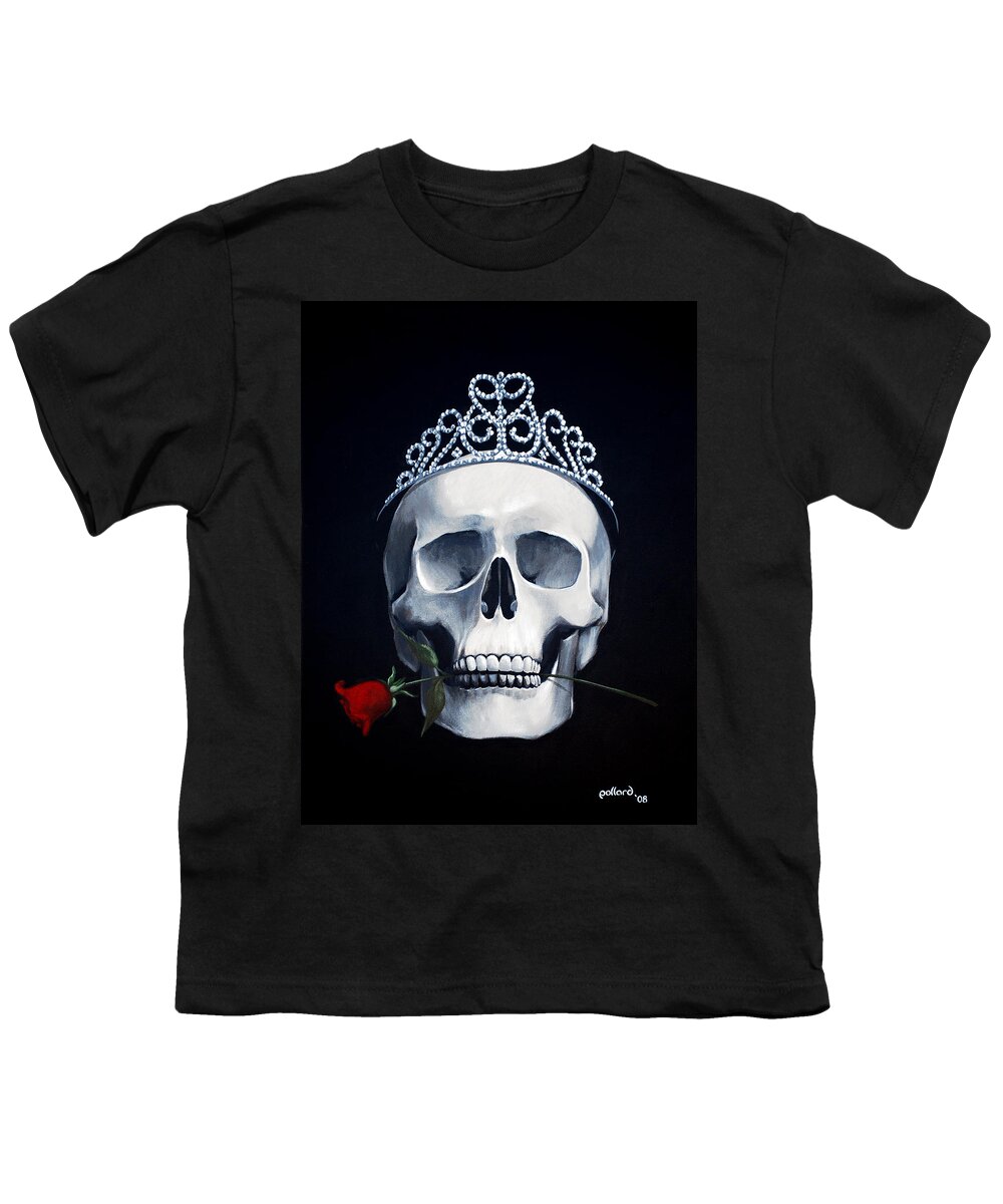 Death Youth T-Shirt featuring the painting Mortal Beauty by Glenn Pollard