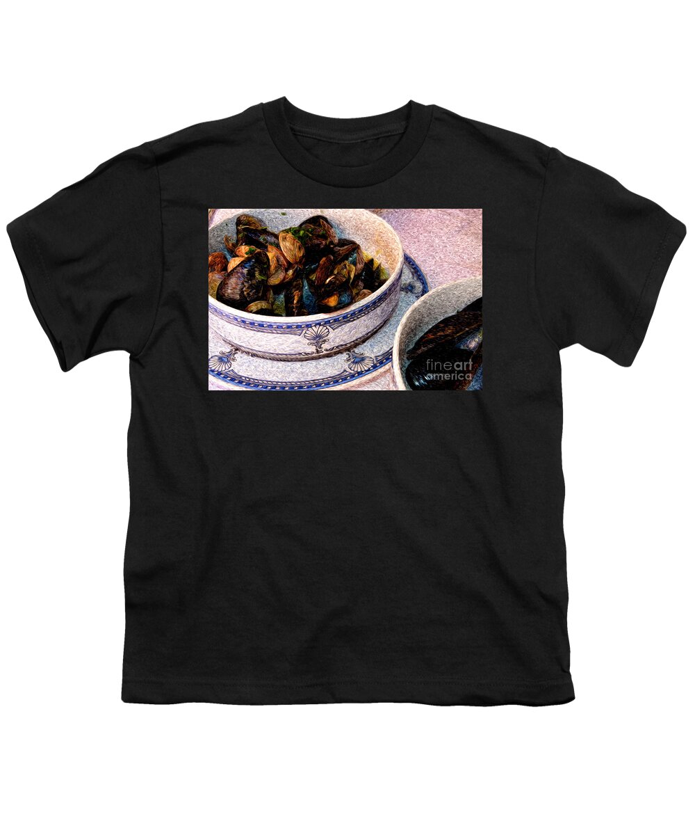 Chioggia Youth T-Shirt featuring the photograph Mussels and Clams in Italy by Sabine Jacobs