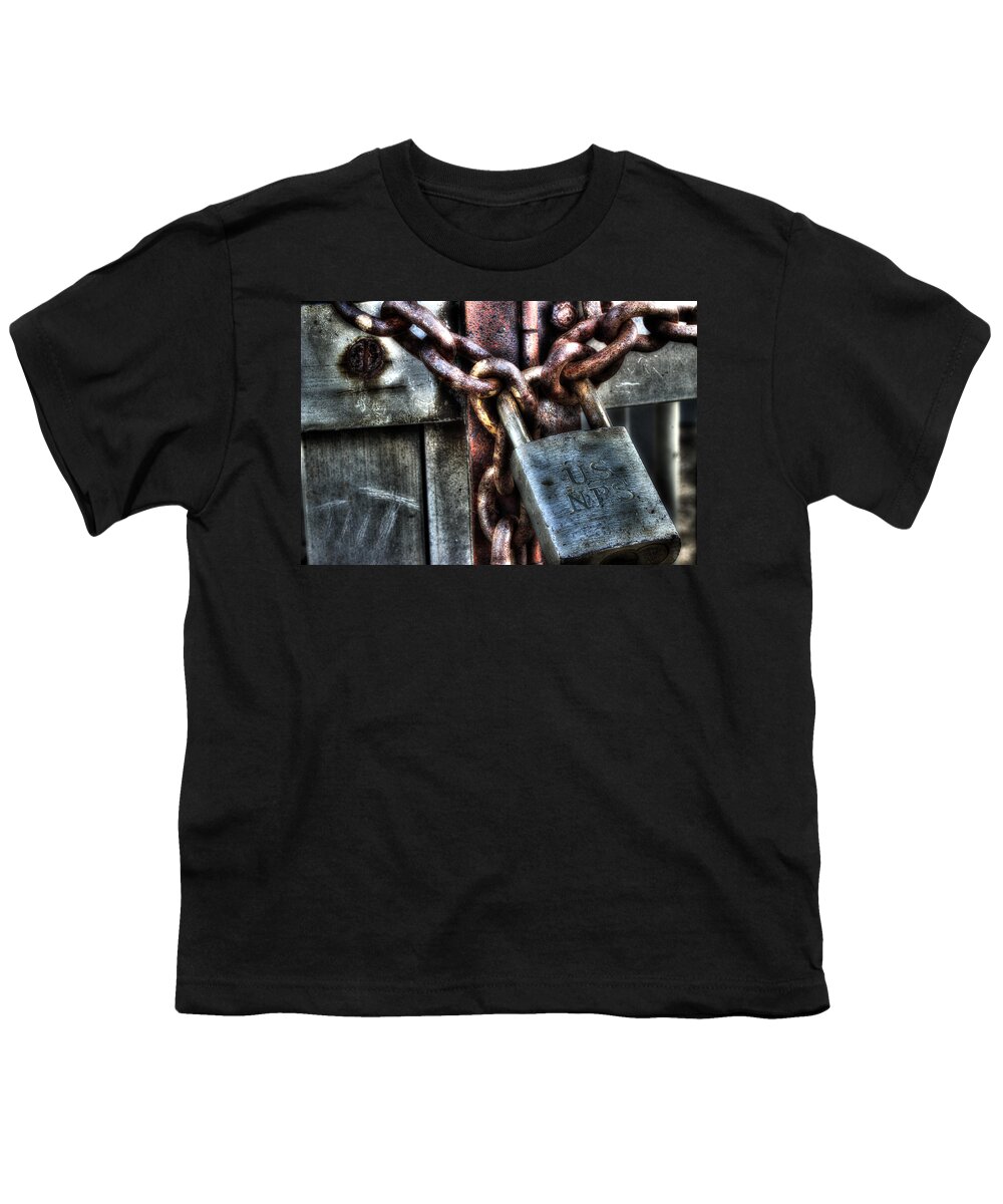 Gsmnp Lock Youth T-Shirt featuring the photograph National Park Service by Michael Eingle