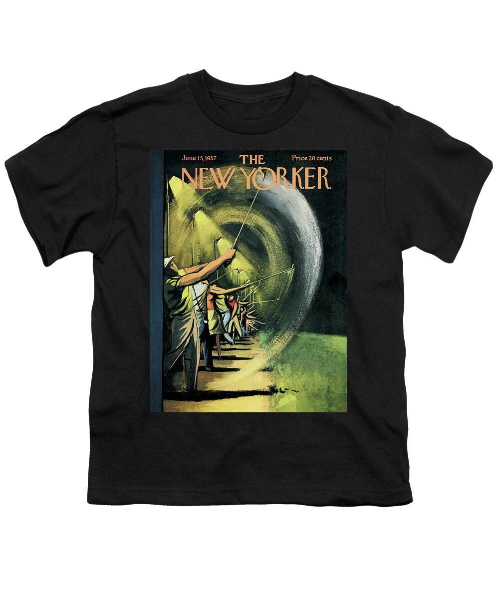 Golf Youth T-Shirt featuring the painting New Yorker June 15th, 1957 by Arthur Getz