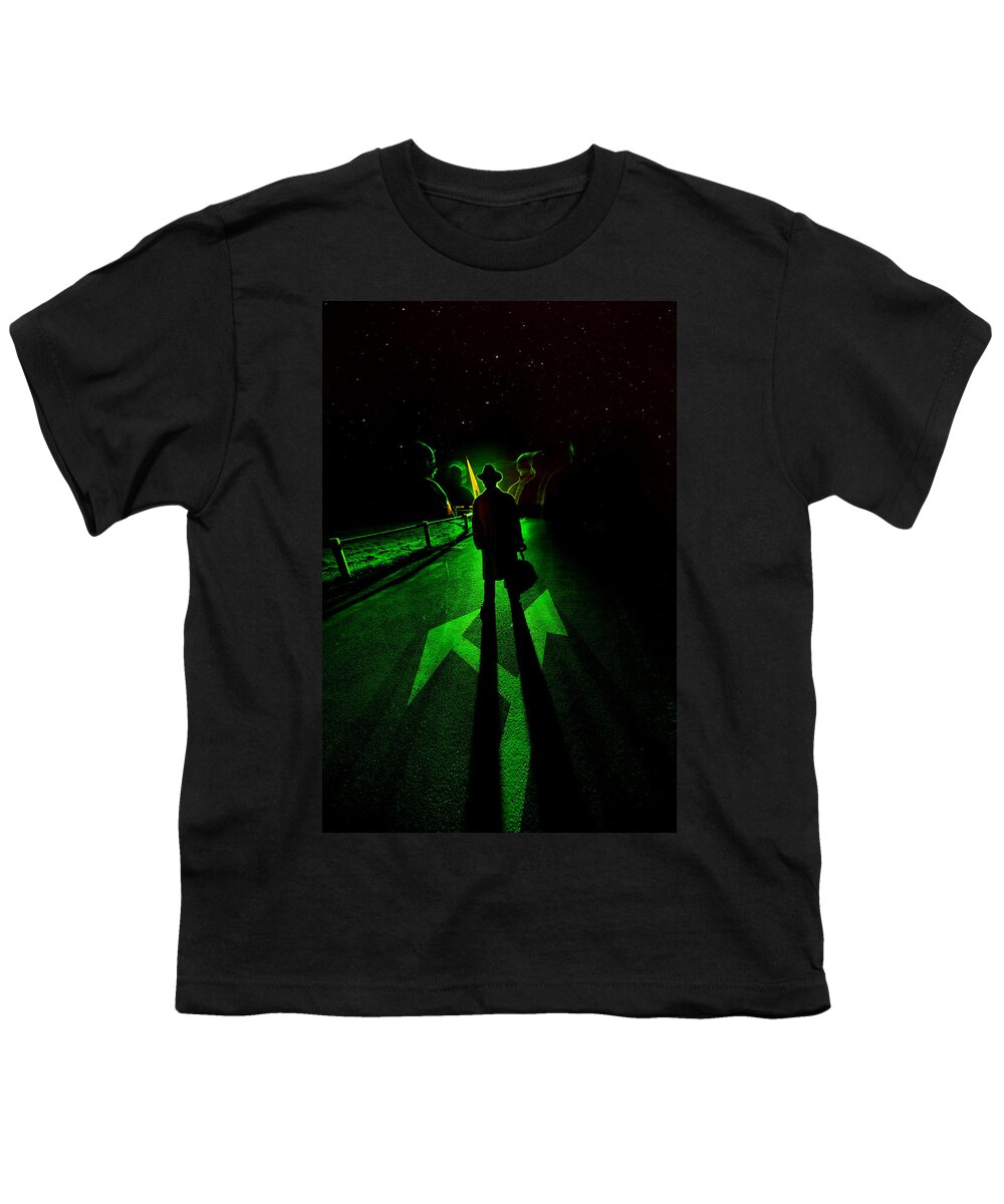 Man Youth T-Shirt featuring the photograph Nightwalker by Jaroslaw Blaminsky