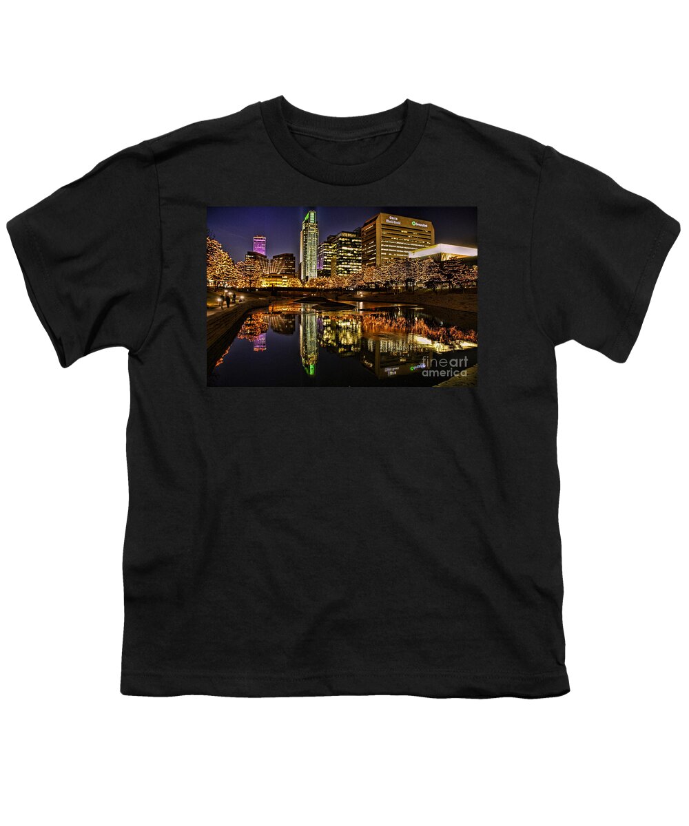 Omaha Holiday Lights Festival Youth T-Shirt featuring the photograph Omaha Holiday Lights Festival by Elizabeth Winter