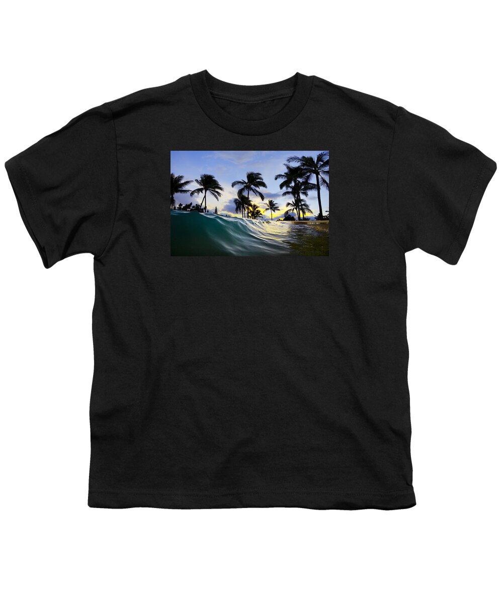 Palm Tree Youth T-Shirt featuring the photograph Palm wave by Sean Davey