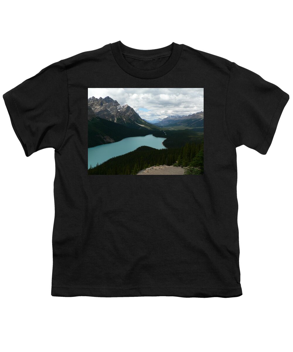 Peyote Youth T-Shirt featuring the photograph Peyote Lake in Banff Alberta by Laurel Best