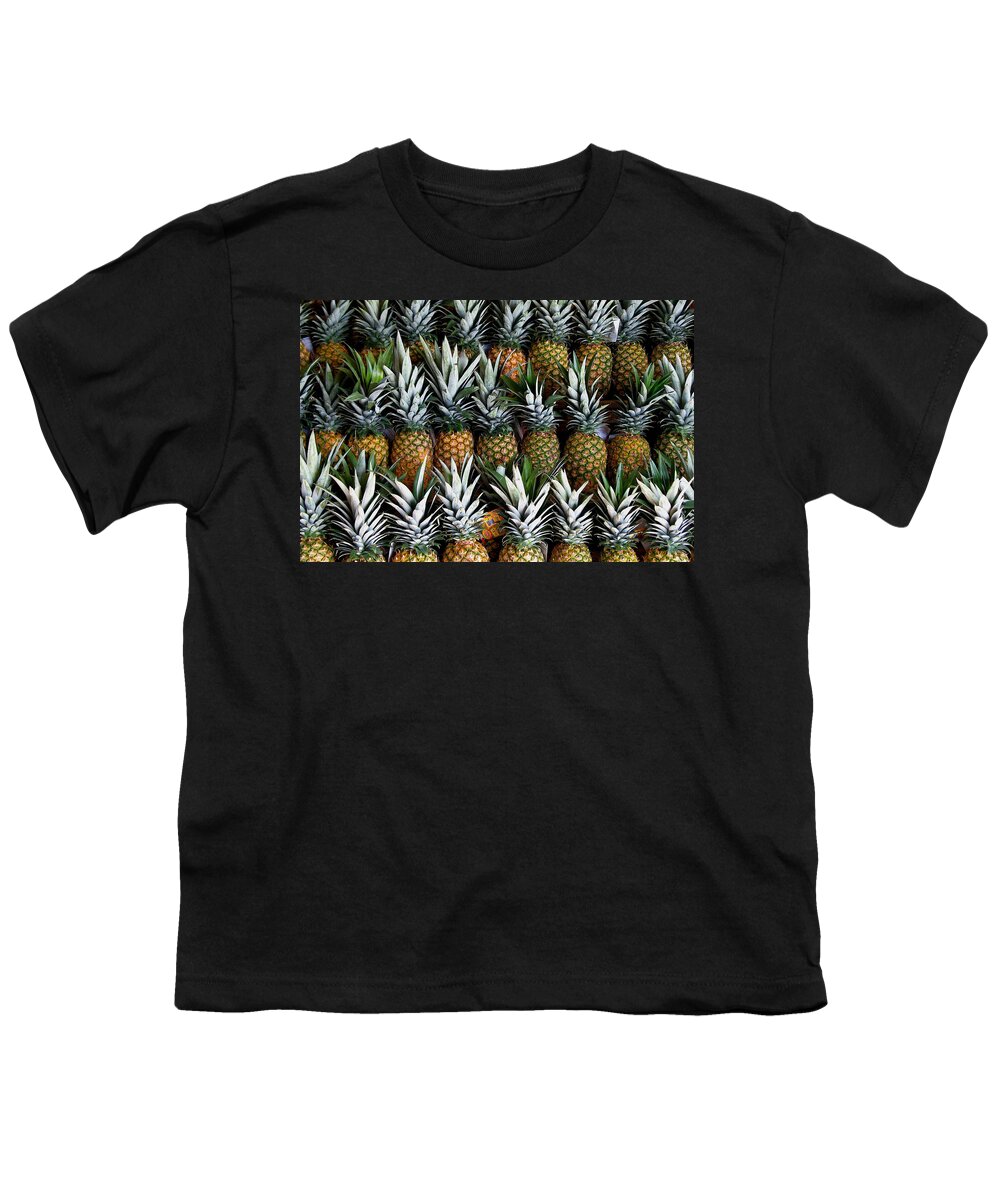 Pineapples Youth T-Shirt featuring the photograph Pineapples by Gia Marie Houck