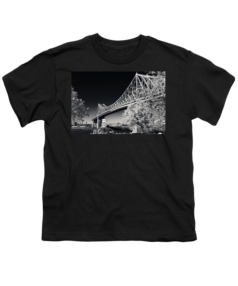 Bridge Youth T-Shirt featuring the photograph Pont Jacques Cartier by Bianca Nadeau