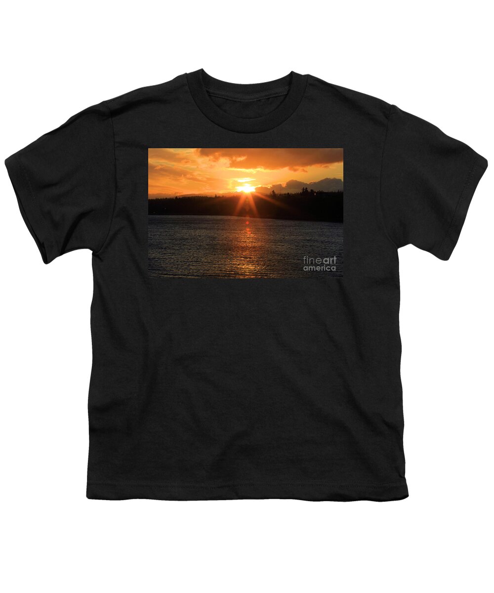 Port Angles Youth T-Shirt featuring the photograph Port Angeles Sunrise by Adam Jewell