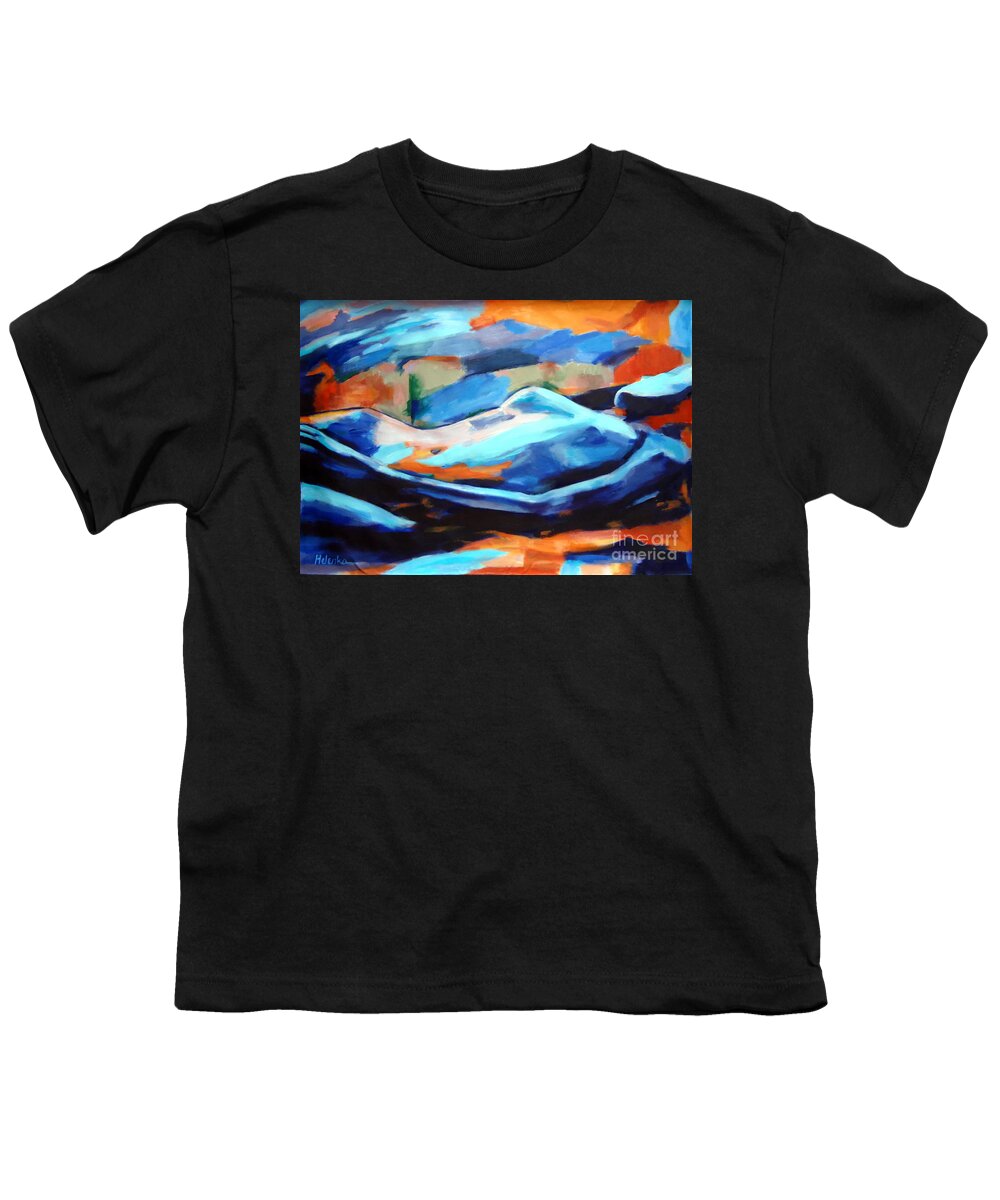 Abstract Nudes Youth T-Shirt featuring the painting Portrait of a figure by Helena Wierzbicki