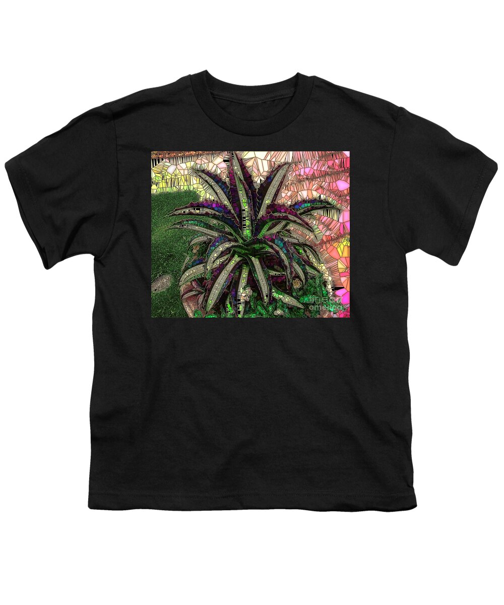 Purple Cactus Youth T-Shirt featuring the photograph Purple Cactus II by Saundra Myles