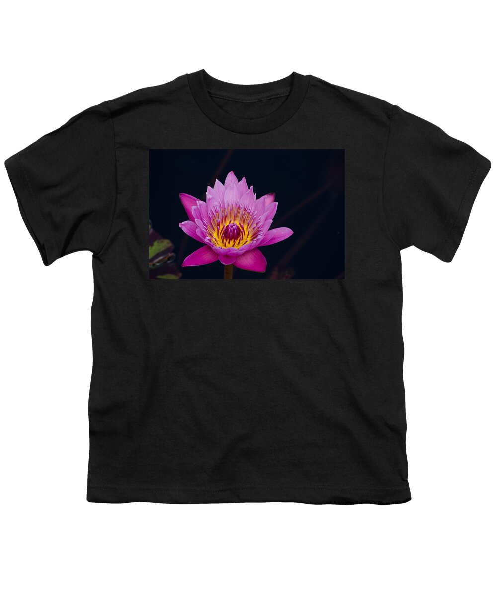 Flower Youth T-Shirt featuring the photograph Purple Lotus Flower by Jim Shackett